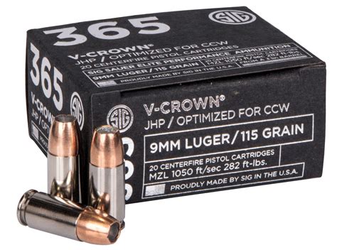 sig 365 v crown ammo